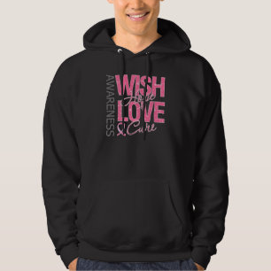 Bröstcancer för bot för Wishhoppkärlek Hoodie