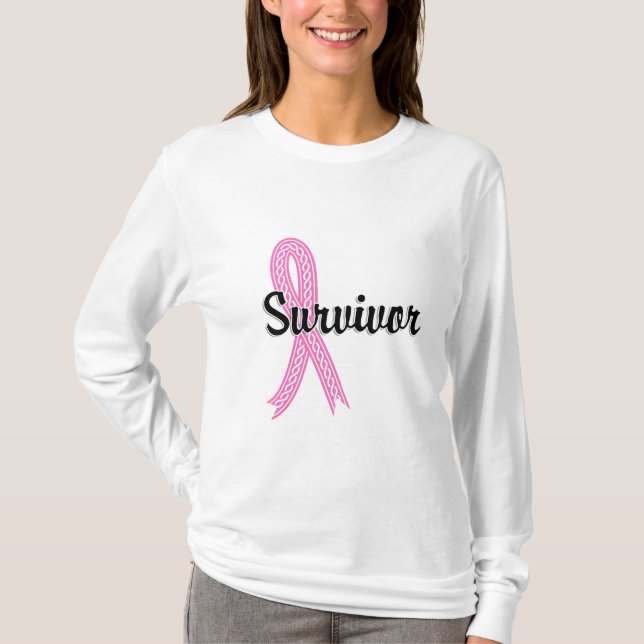 Bröstcancer för överlevande 17 tee shirt (Framsida)
