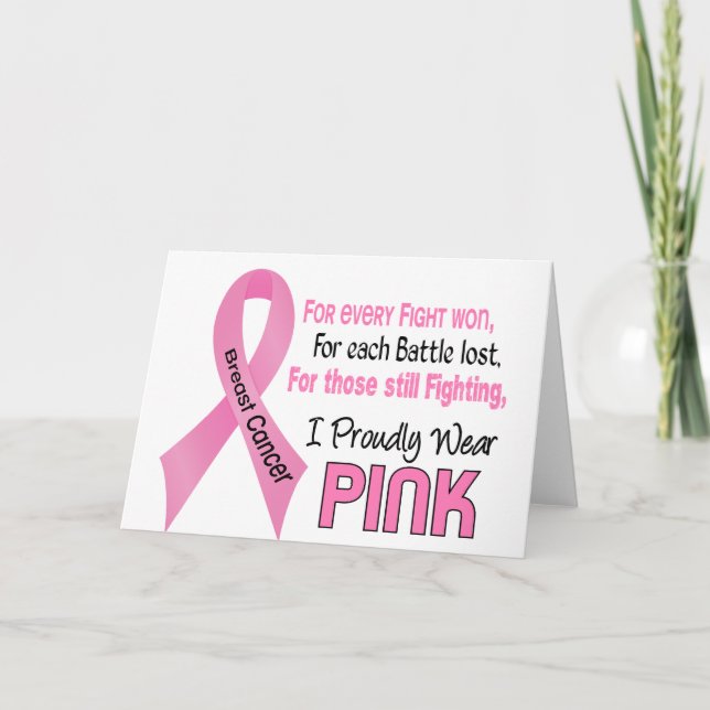 Bröstcancer ha på sig jag Proudly rosor 1 Kort (Framsida)