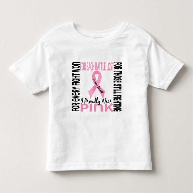 Bröstcancer ha på sig jag Proudly rosor 2 T-shirt (Framsida)
