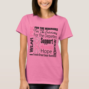 Bröstcancer ha på sig jag rosa bandTRIBUTE Tee
