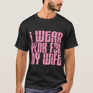 BRÖSTCANCER ha på sig jag rosor för min fru 16 T-shirt