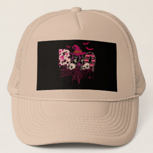 Bröstcancer Halloween Costume Boo med Witch Hat Keps