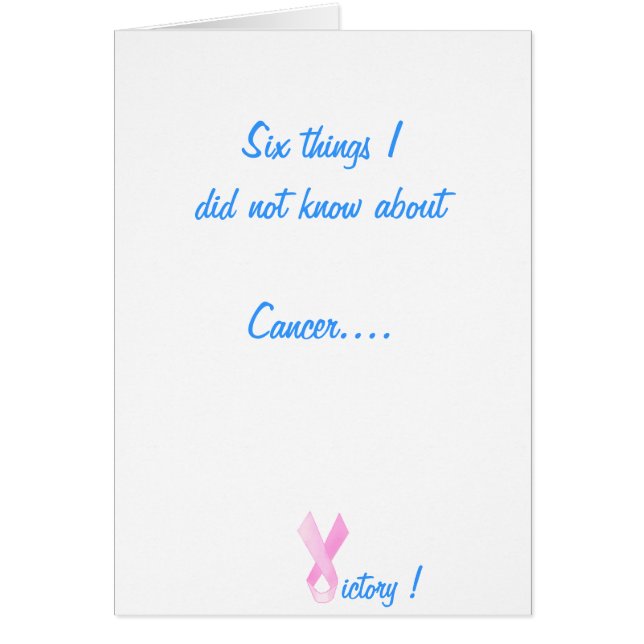 bröstcancer hälsningskort (Framsidan)