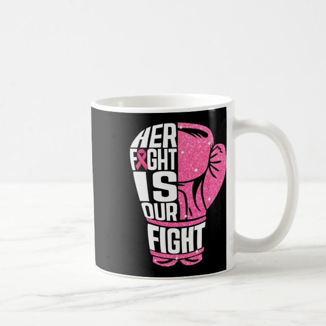Bröstcancer Hennes kamp är vår kamp.. Kaffemugg (Höger)