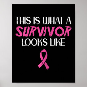Bröstcancer Hur överlevande ser ut att se ut som m Poster