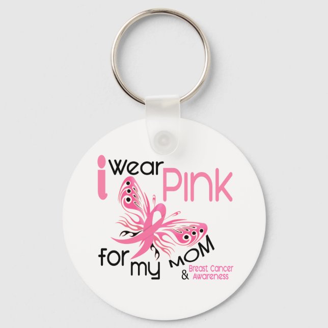 Bröstcancer I BÄRANS ROSA FÖR MY MAMMA 45 Nyckelring (Framsida)