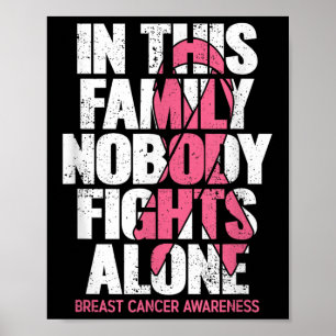 Bröstcancer i Bröstcancer medvetenhet Vintage-fami Poster