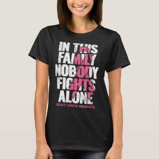 Bröstcancer i Bröstcancer medvetenhet Vintage-fami T Shirt