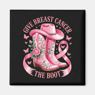 Bröstcancer i ge Boot Cowgirl Breast Cancer Magnet