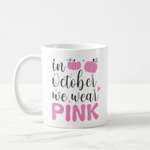 Bröstcancer i oktober Bära Rosa Kaffemugg