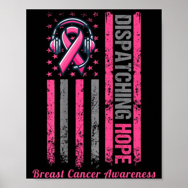 Bröstcancer i pink på baksidan poster (Framsidan)