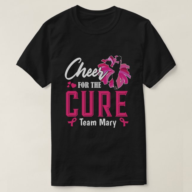 Bröstcancer i RD Personlig, cancerstöd T Shirt (Design framsida)