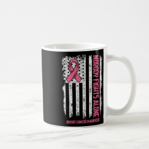 Bröstcancer Ingen slåss mot Ensam Bröstcancer AW Kaffemugg