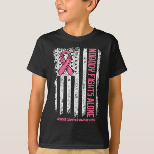 Bröstcancer Ingen slåss mot Ensam Bröstcancer AW T Shirt