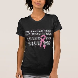 Bröstcancer ja är de fejkar (Grunge) Tee Shirt