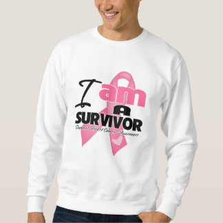 Bröstcancer - jag är en överlevande lång ärmad tröja