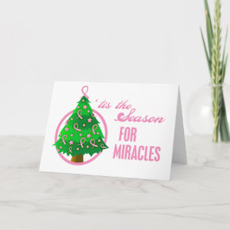 Bröstcancer jul Miracles Helgkort