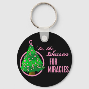 Bröstcancer jul Miracles Nyckelring