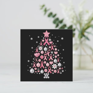 Bröstcancer julgran snöflingor jul julkort