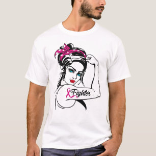 Bröstcancer Kamta Rosie Riveter Rosa T Shirt