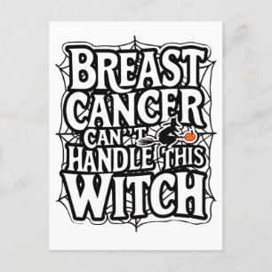 Bröstcancer kan inte hantera detta Witch Halloween Helg Vykort