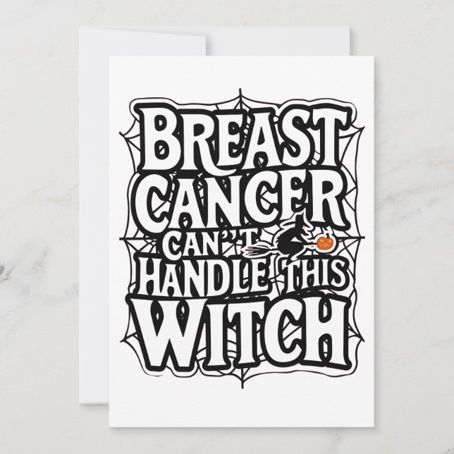 Bröstcancer kan inte hantera detta Witch Halloween Spara Datumet (Framsida)