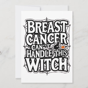 Bröstcancer kan inte hantera detta Witch Halloween Spara Datumet