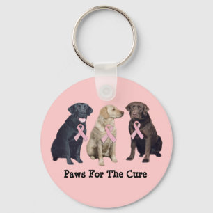 Bröstcancer Keychain för Labrador Retriever Nyckelring