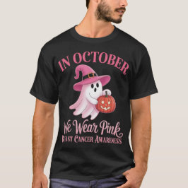 Bröstcancer Kvinnor i Halloween i oktober Vi Bära T Shirt