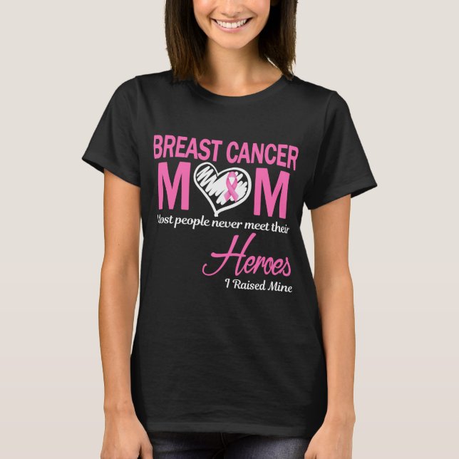 Bröstcancer Mamma Jag Uppfostrade Min T Shirt (Framsida)