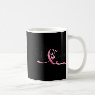 Bröstcancer Månad Fjärilar Rosa Band Kvinnor Kaffemugg