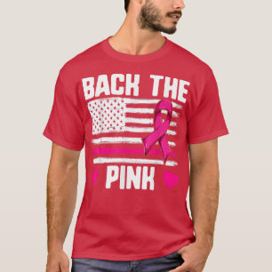 Bröstcancer Manar Kvinnor, amerikansk Flagga T Shirt