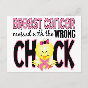 Bröstcancer med fel Chick Vykort