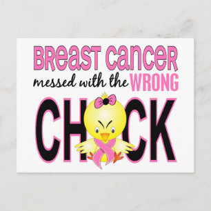 Bröstcancer med felaktig Chick Vykort
