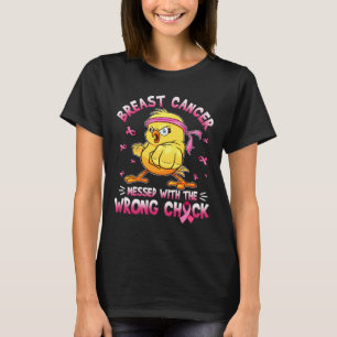 Bröstcancer med Wrongs-Chicken funny T Shirt
