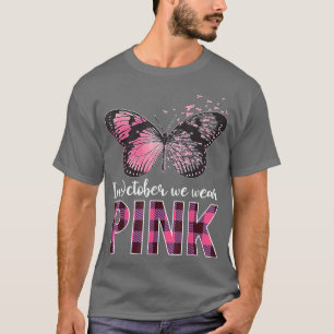 Bröstcancer, medvetandehöjande fjäder i oktober t shirt