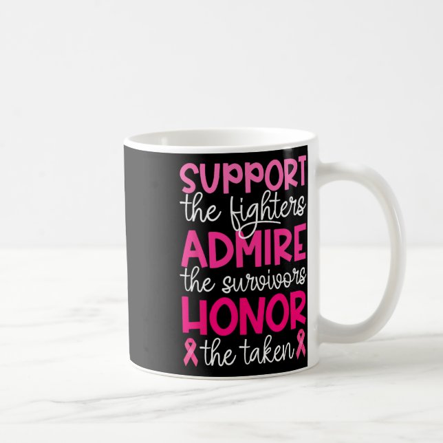 Bröstcancer medvetenhet Admire Honor Breast Cancer Kaffemugg (Höger)