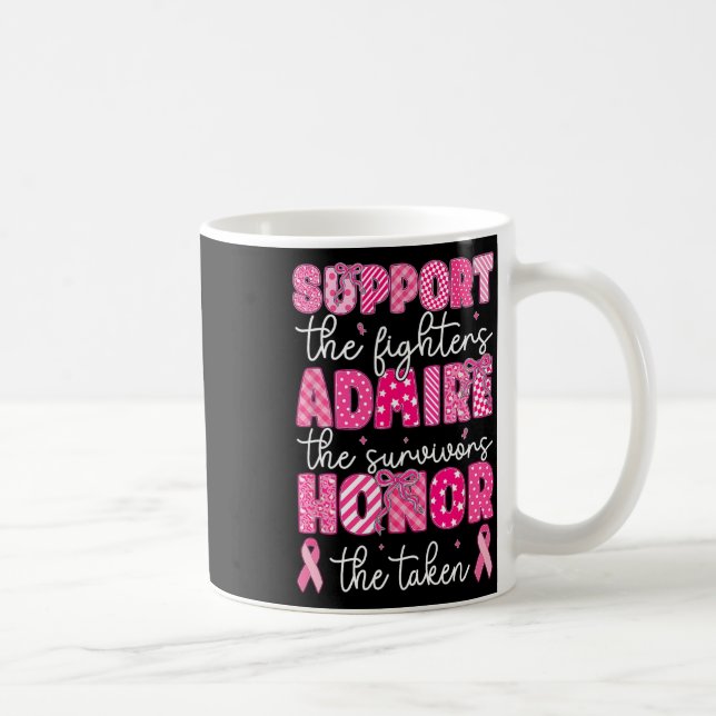 Bröstcancer medvetenhet Admire Honor Breast Cancer Kaffemugg (Höger)