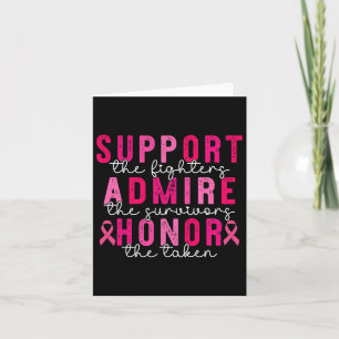 Bröstcancer medvetenhet Admire Honor Breast Cancer Kort