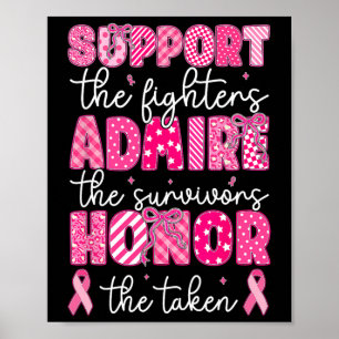 Bröstcancer medvetenhet Admire Honor Breast Cancer Poster