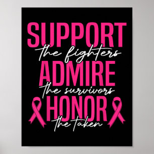 Bröstcancer medvetenhet Admire Honor Breast Cancer Poster