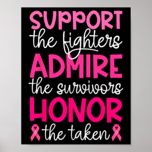 Bröstcancer medvetenhet Admire Honor Breast Cancer Poster