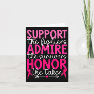 Bröstcancer medvetenhet Admire Honor Breastcancer Kort