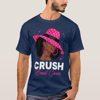 Bröstcancer Medvetenhet Afroamerikansk Afro Kvinno T Shirt