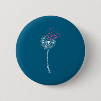 Bröstcancer Medvetenhet Blomma Rosa Överlevande De Knapp