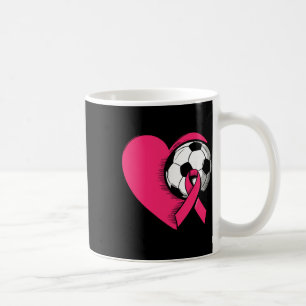 Bröstcancer Medvetenhet Fotboll Rosa Band Kvinnor Kaffemugg