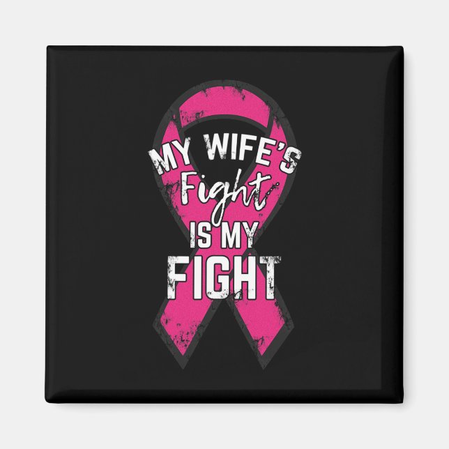 Bröstcancer medvetenhet Gift Awareness Make Wife Magnet (Framsidan)