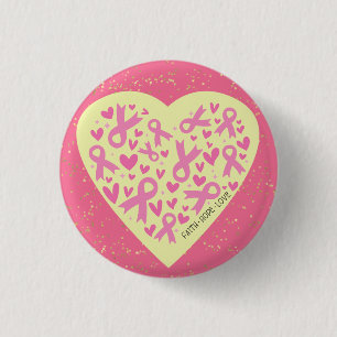 Bröstcancer medvetenhet Heart Knapp