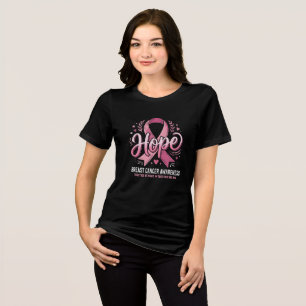 Bröstcancer Medvetenhet Hopp Band Survivor T Shirt